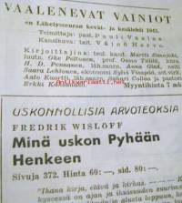 Vaalenevat vainiot   kesälehti  1943