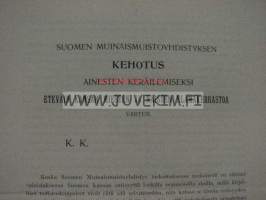 Suomen Muinaismuistoyhdistyksen Kehotus ainesten keräilemiseksi Eteväin kansan miesten ja naisten elämäkerrastoa varten