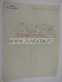 Marttilan Elintarvikelautakunta 5.10.1918 -asiakirja