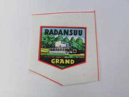 Radansuu -Grand -kangasmerkki, matkailumerkki, leikkaamaton
