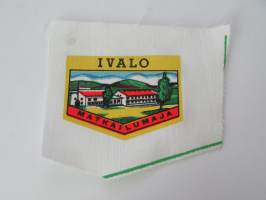 Ivalo -Matkailumaja -kangasmerkki, matkailumerkki, leikkaamaton
