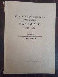 Korkeimman oikeuden ratkaisujen hakemisto 1940-1954