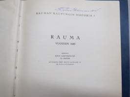 Rauman kaupungin historia I-IV - I Rauma vuoteen 1600, II 1600-1721, III 1721-1809, IV 1809-1917