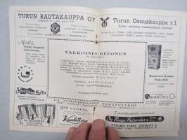 Turun kaupunginteatteri 1953-1954 Valkoinen hevonen -käsiohjelma