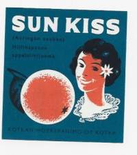 Sun Kiss,  juomaetiketti