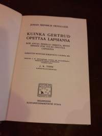 Johan Heinrich Pestalozzi / Kuinka Gertrud opettaa lapsiansa. Kirjeiden muotoon kirjoitettu v. 1801.Ohjeita äideille kuinka heidän itse tulee opettaa lapsiaan