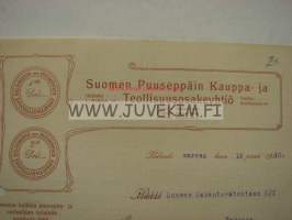 Suomen Puuseppäin Kauppa- ja Teollisuusosakeyhtiö asiakirja 16.11.1910