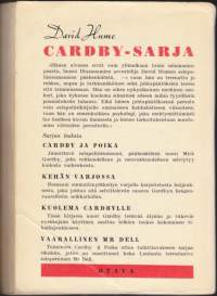Kuolema Cardbylle, 1954, 2.p. Cardby-sarja. (dekkari, salapoliisiromaani)
