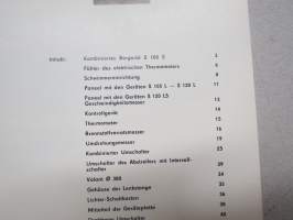 PAL Werkstatthandbuch - eri Skoda automalleissa 105-120 olevien mittareiden, sähkölaitteiden yms. korjaamokirja, saksankielinen