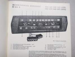 PAL Werkstatthandbuch - eri Skoda automalleissa 105-120 olevien mittareiden, sähkölaitteiden yms. korjaamokirja, saksankielinen