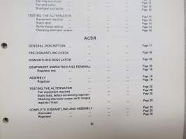 CAV Workship Manual AC5, AC5R,&amp; AC5HER Alternators -CAV laturien korjaamokirja, englanninkielinen