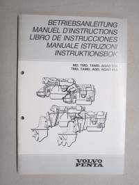 Volvo Penta MD, TMD, TAMD, AQAD 31A, TMD, TAMD, AQD, AQAD 41ABetriebsanleitung, Manuel d´instructions, Libro de instrucciones, Manuale istruzioni, Instruktionsbok