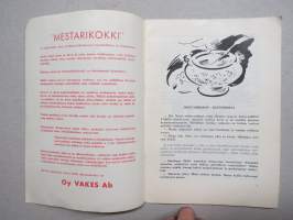 Mestarikokki / Mästerkocken - Oy Vakes Ab sähkövuoka, reseptikirja