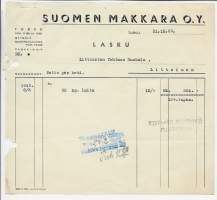 Suomen Makkara Oy, Turku 1949 - firmalomake
