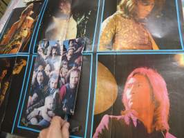 Rolling Stones - taustapuolella artikkeleita -Suosikki-lehden keskiaukeamajuliste / centerfold poster