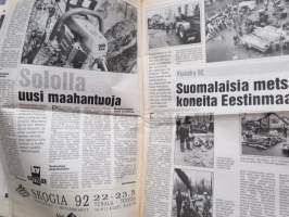 Koneviesti 1992 nr 8, 8.5.1992, Bauma rakennuskonenäyttely, Kotiseosrehu, Sahalaitos Wood-Mizer, Wille 3, PBiodiesel, Lämpötaltio, Eurokuntoon, ym.