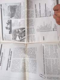 Koneviesti 1988 nr 7, 8.4.1988, Ford kansikuva, Vanha äes uudenveroiseksi, Moottoriporolla tunturiin, Tehomyyjä Arvo Huovinewn, Agrico 88,Nivelakseliton voima, ym.