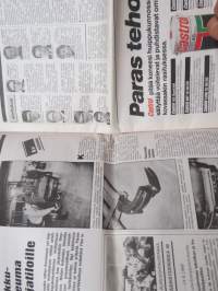 Koneviesti 1988 nr 7, 8.4.1988, Ford kansikuva, Vanha äes uudenveroiseksi, Moottoriporolla tunturiin, Tehomyyjä Arvo Huovinewn, Agrico 88,Nivelakseliton voima, ym.