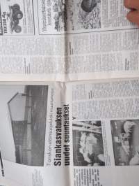 Koneviesti 1988 nr 7, 8.4.1988, Ford kansikuva, Vanha äes uudenveroiseksi, Moottoriporolla tunturiin, Tehomyyjä Arvo Huovinewn, Agrico 88,Nivelakseliton voima, ym.