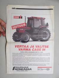Koneviesti 1988 nr 7, 8.4.1988, Ford kansikuva, Vanha äes uudenveroiseksi, Moottoriporolla tunturiin, Tehomyyjä Arvo Huovinewn, Agrico 88,Nivelakseliton voima, ym.