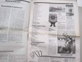 Koneviesti 1988 nr 16, 16.9.1988, Auringonkukkapuimuri, Tuhkalle kyytiä, Pienkuormaimet -taulukko, Maatilapainepesurit, Lannanliuotus, Sokerijuurikas pottikylvöä, ym