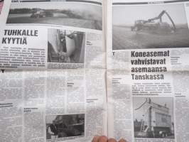 Koneviesti 1988 nr 16, 16.9.1988, Auringonkukkapuimuri, Tuhkalle kyytiä, Pienkuormaimet -taulukko, Maatilapainepesurit, Lannanliuotus, Sokerijuurikas pottikylvöä, ym