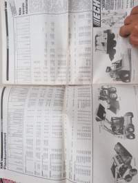 Koneviesti 1988 nr 16, 16.9.1988, Auringonkukkapuimuri, Tuhkalle kyytiä, Pienkuormaimet -taulukko, Maatilapainepesurit, Lannanliuotus, Sokerijuurikas pottikylvöä, ym