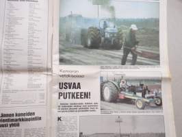 Koneviesti 1988 nr 13, 5.8.1988, Ford 5610 kansi Ford 4110 esittely, Tsekkoslovakialaisen traktorin synty, Kyntökilpailut, Puimurin ennakkohuolto, Öljypoltin kuntoon