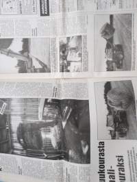 Koneviesti 1988 nr 13, 5.8.1988, Ford 5610 kansi Ford 4110 esittely, Tsekkoslovakialaisen traktorin synty, Kyntökilpailut, Puimurin ennakkohuolto, Öljypoltin kuntoon