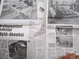 Koneviesti 1988 nr 21, 25.11.1988, Fiatagri kansi, Runni-Peltomestari, Tume uutuudet, Rivikuutonen traktorin moottorina, Keksijä Veikko Helanen, Lietelinko + lana