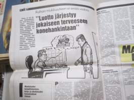 Koneviesti 1988 nr 21, 25.11.1988, Fiatagri kansi, Runni-Peltomestari, Tume uutuudet, Rivikuutonen traktorin moottorina, Keksijä Veikko Helanen, Lietelinko + lana