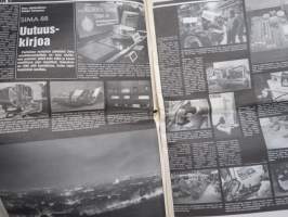 Koneviesti 1988 nr 6, 25.3.1988, Ford kansi, Äkeen piikeistä, Äes / tasojyrsin, Levittimet taulukko, Kostea kalkki ja lautaslevittimet, Omatekoinen kouraharvesteri