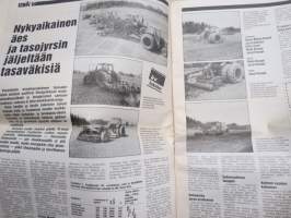 Koneviesti 1988 nr 6, 25.3.1988, Ford kansi, Äkeen piikeistä, Äes / tasojyrsin, Levittimet taulukko, Kostea kalkki ja lautaslevittimet, Omatekoinen kouraharvesteri