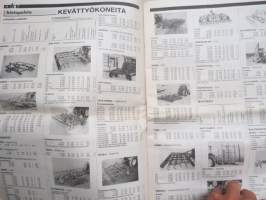 Koneviesti 1988 nr 6, 25.3.1988, Ford kansi, Äkeen piikeistä, Äes / tasojyrsin, Levittimet taulukko, Kostea kalkki ja lautaslevittimet, Omatekoinen kouraharvesteri