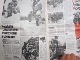 Koneviesti 1988 nr 6, 25.3.1988, Ford kansi, Äkeen piikeistä, Äes / tasojyrsin, Levittimet taulukko, Kostea kalkki ja lautaslevittimet, Omatekoinen kouraharvesteri