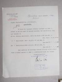 Vähävaraisten Keuhkotautisten Avustamisyhdistys r.y. - Littoisten Oy (Littoinen), Turku, 5.11.1924 -asiakirja, allekirjoitus Dagmar Karpio