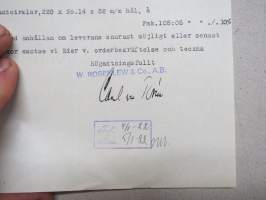 Vähävaraisten Keuhkotautisten Avustamisyhdistys r.y. - Littoisten Oy (Littoinen), Turku, 5.11.1924 -asiakirja, allekirjoitus Dagmar Karpio
