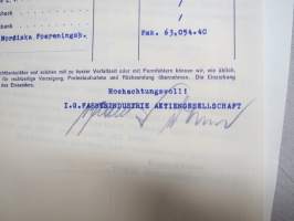 I.G. Farbenindustrie Ag - Littoisten Oy (Littoinen), 23.9.1933 -asiakirja