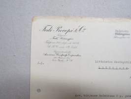 Fedi Procopé &amp; Co, Helsinki - Littoinen Oy, 3.2.1922 -asiakirja