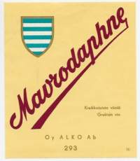 Mavrodaphne  Alko nr 293 - viinietiketti  viinaetiketti