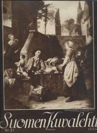 Suomen Kuvalehti 1933 nr 21, kansikuva Tuntemattomasta taidekokoelmasta, Suomen markoista ja penneistä, Ylistaron Jaako, Terveisiä Milanosta, ym.