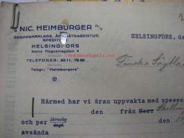Nic Heimburger Oy AB, Helsingfors 16.7.1925