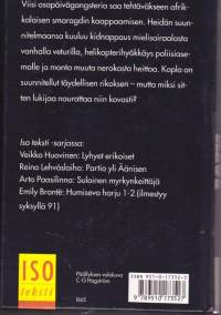 Kuuma kivi, 1991. 4.p. ISO tekstityyppi. Afrikkalaisen jättismaragdin kaappausyritys päättyy... No, ainakin lukijaa naurattavat Dortmunderin koplan seikkailut ,taas.