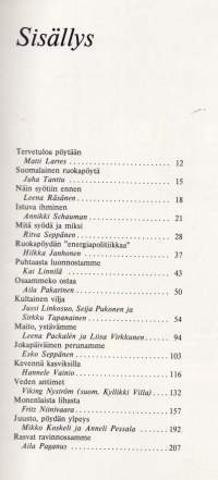 Suomalainen ruokapöytä 1  - tämän päivän tapaan. 1981