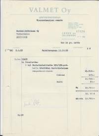 Valmet Oy Lentokonetehdas 1955 - firmalomake