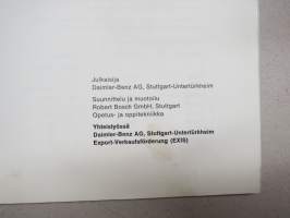 Daimler-Benz AG - Uudet SI-yksiköt -  opinto-ohjelma Autonmyyjille -tehtaan opaskirjanen 1970-luvun alkupuolelta