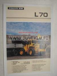 Volvo BM L 70 etukuormaaja -myyntiesite