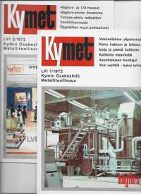 Kymet Oy 1972 nr 1 ja 2 Kymin Oy Metalliteollisuus Högfors  2 kpl erä