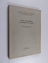 Studia philosophica in honorem Sven Krohn - septuagesimum annum complentis 2.V.1973