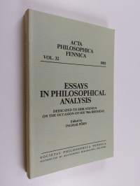 Essays in Philosophical Analysis - Dedicated to Erik Stenius on the Occasion of His 70th Birthday
